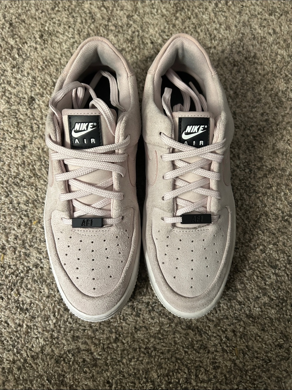Nike Women's Air Force 1 Sage Low sneakers in the "Barely Rose"‎ colorway,
